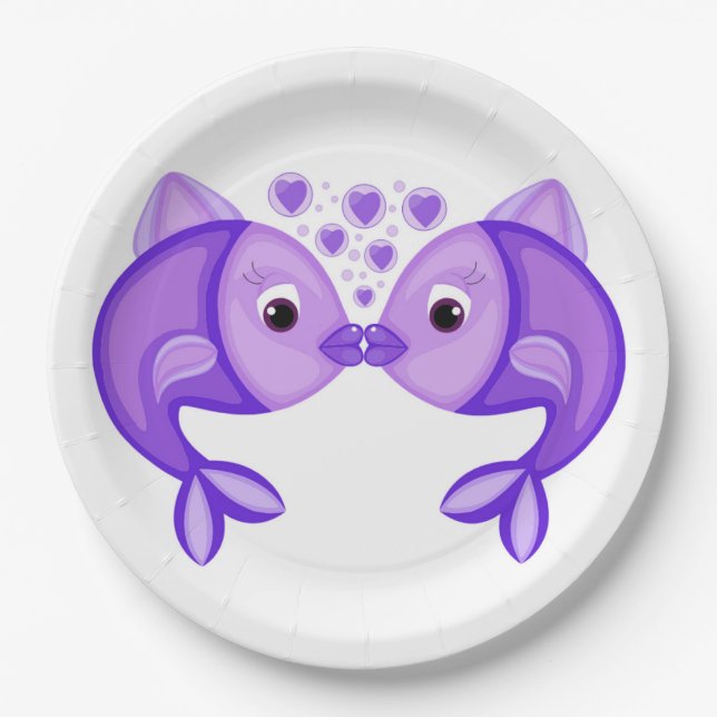 KISSING FISH PAPPTELLER (Vorderseite)