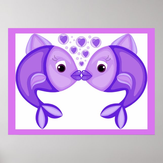 KISSING FISH POSTER (Vorne)