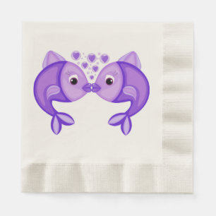 KISSING FISH SERVIETTE