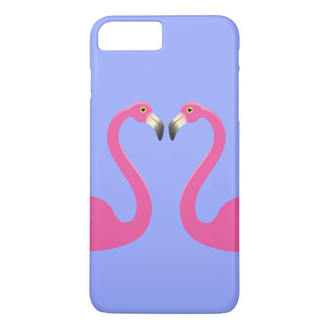 Kissing Flamingos iPhone 7 Plus Case lilac (Rückseite)