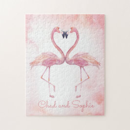 Kissing Flamingos | Nur die beiden von uns Valenti Puzzle