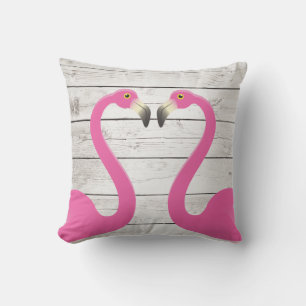 Kissing Flamingos Outdoor Pillow Kissen Für Draußen