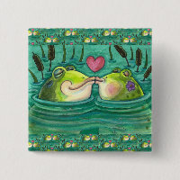 KISSING FROGS FARBE FARBE COLORFUL & NIEDLICH POND