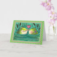 KISSING FROGS FARBEN FARBFARBE UND NIEDLICH POND R
