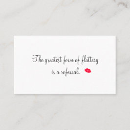 Kissing Lips - Referenzkarte für die Kosmetologie Empfehlungskarte