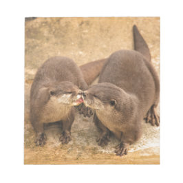 Kissing Otters Notizblock