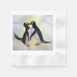 Kissing Pinguins Cocktail Papier Napkins Serviette