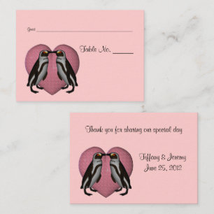 Kissing Pinguins Hochzeitstisch Platzkarte