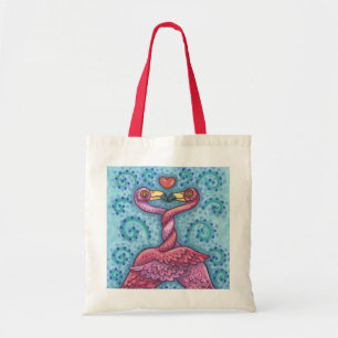 Kissing PINK FLAMINGO TOTE BAG *Anpassen Tragetasche