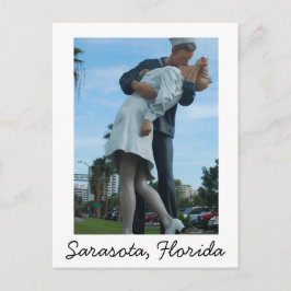Kissing Sailor, Sarasota, FL Postkarte