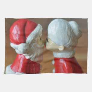 Kissing Santas Küchentuch