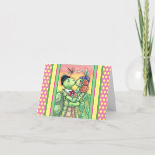 KISSING TURTLE SWEETHEARES, NIEDLICH TARPON VALENT FEIERTAGSKARTE