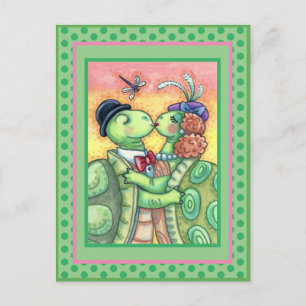 KISSING TURTLE SWEETHEARES, NIEDLICH TARPON VALENT FEIERTAGSPOSTKARTE