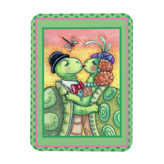 KISSING TURTLE SWEETHEARES, NIEDLICH TARPON VALENT MAGNET (Vertikal)
