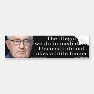 Kissinger zum Autoaufkleber der Verfassung