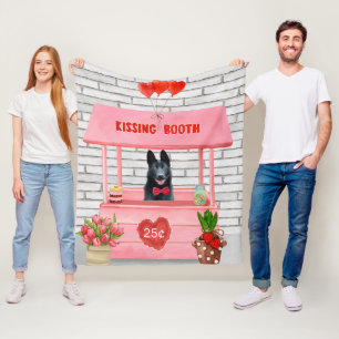 Kissingstand des deutschen Schäferhunds Hund Valen Fleecedecke