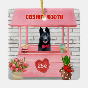 Kissingstand des deutschen Schäferhunds Hund Valen Keramikornament