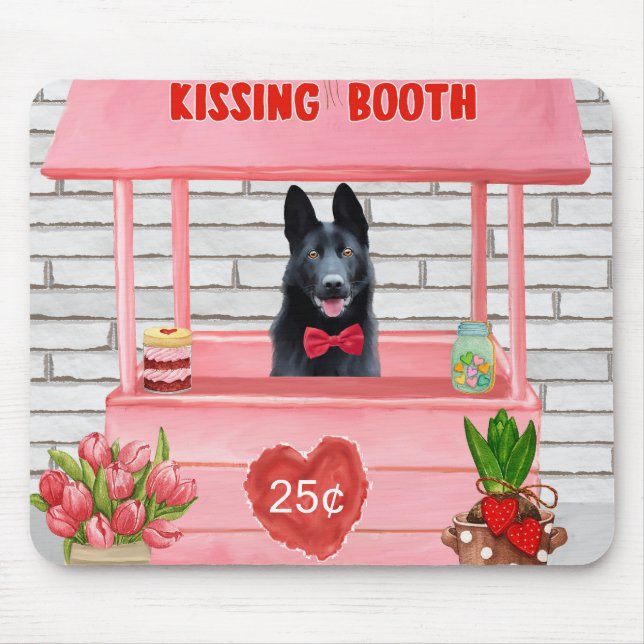 Kissingstand des deutschen Schäferhunds Hund Valen Mousepad (Vorne)