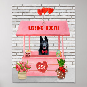 Kissingstand des deutschen Schäferhunds Hund Valen Poster