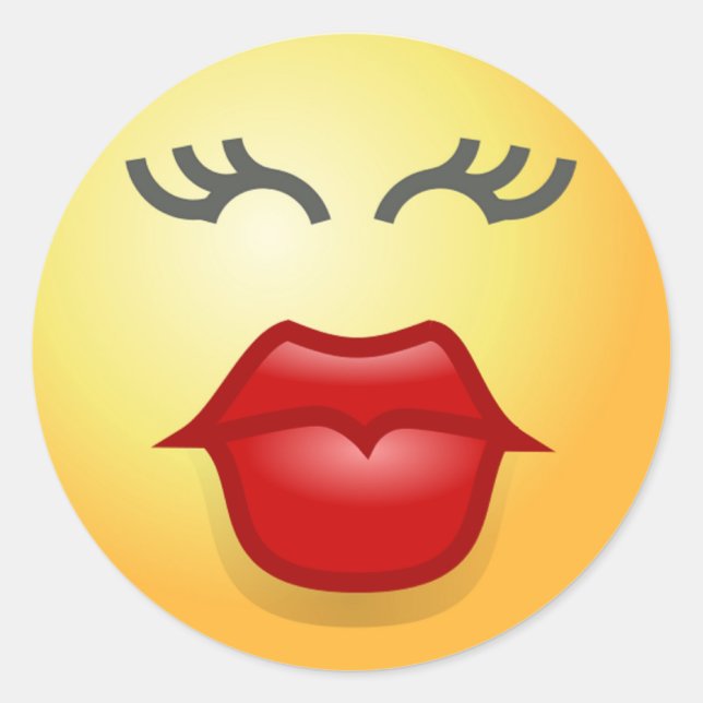 KISSY FACE RUNDER AUFKLEBER (Vorderseite)