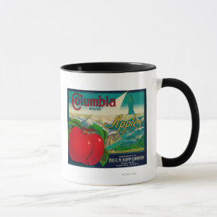 Kiste LabelYakima, WA Kolumbiens Apple Tasse