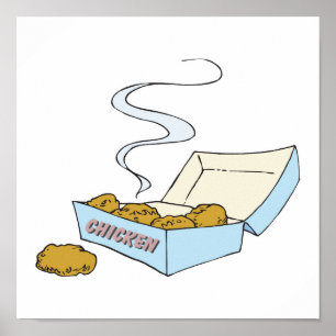Kiste mit Hühnernuggets Poster