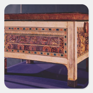 Kiste vom Grab von Tutankhamun Quadratischer Aufkleber