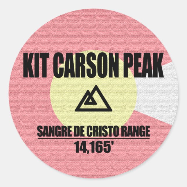 Kit Carson Peak Runder Aufkleber (Vorderseite)