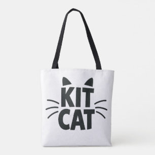 Kit Cat Typografische Tragetasche