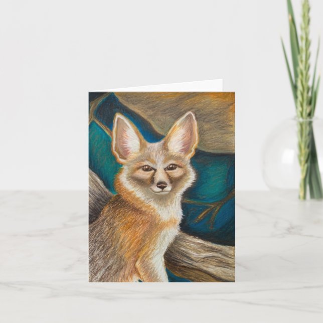Kit-Fuchs-Grußkarte  Karte (Vorderseite)