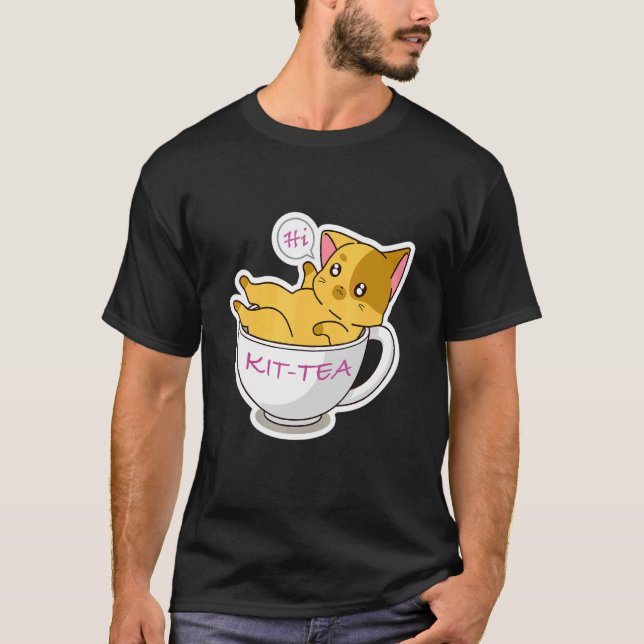 Kit Tea Katze  Cute Und  Katze 5 T-Shirt (Vorderseite)