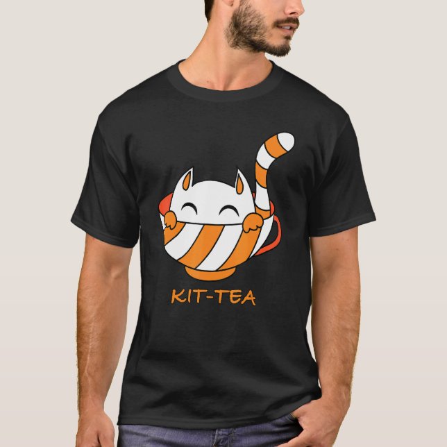 Kit Tea Katze  Niedlich Und  Katze 7 T-Shirt (Vorderseite)