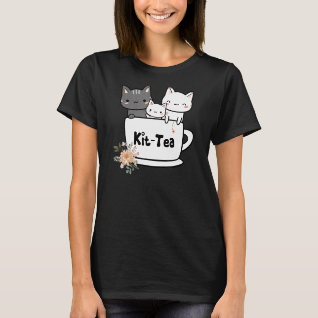 Kit Tea Kitty Cat Family Katzen im Tee Cup (Vorderseite)