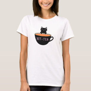 KIT-TEA SCHWARZE KATZE T-Shirt