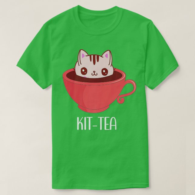 Kit-Tee,Tasse Kit Tee für Katzen Liebhaber,Kit-Tee (Design vorne)