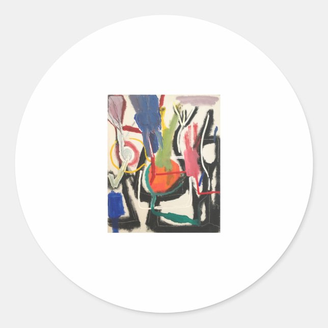 Kitchen Abstrakt Painting Hankamer Artjunkhaus Kun Runder Aufkleber (Vorderseite)