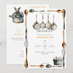 Kitchen Bunny Unfug 🐇   Babyparty Einladung