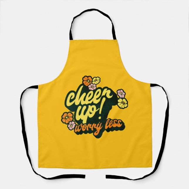 KITCHEN CHEER UP WORRY LESS APRON  SCHÜRZE (Vorderseite)