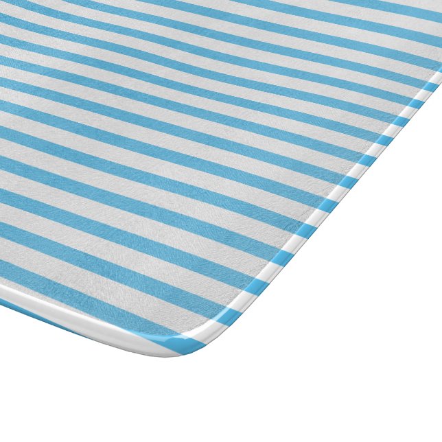 Kitchen classic blue stripes Klassisch gestreift Schneidebrett (Ecke)