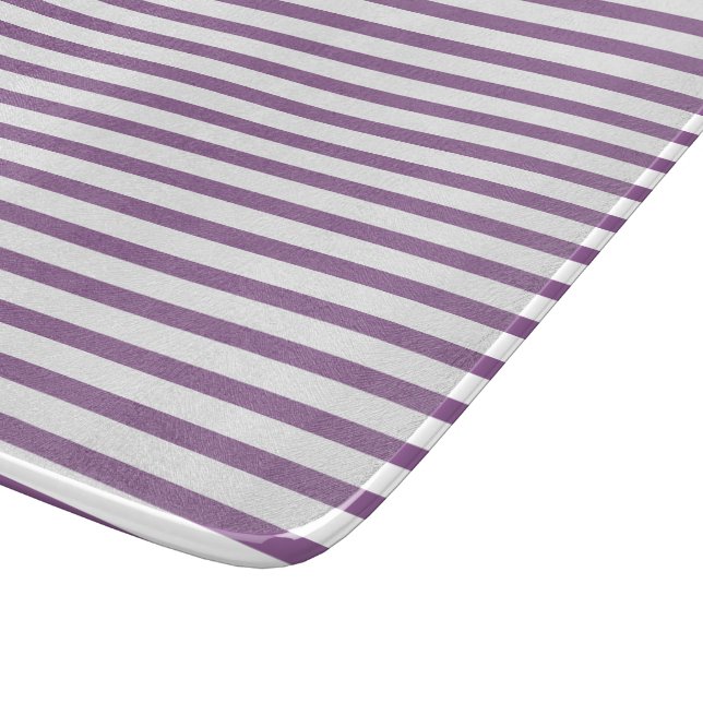 Kitchen classic lilac stripes Klassisch gestreift Schneidebrett (Ecke)