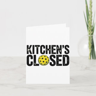 Kitchen closed vintage paddleball funny pickleball karte