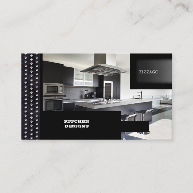 KITCHEN Designs Black Metal Visitenkarte (Vorderseite)