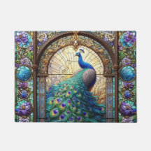 Kitchen Floor Mat Peacock Festglas