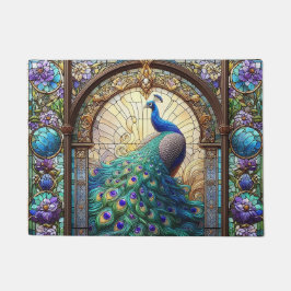 Kitchen Floor Mat Peacock Festglas Fußmatte