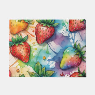 Kitchen Floor Mat Strawberry Erdbeeren Fußmatte