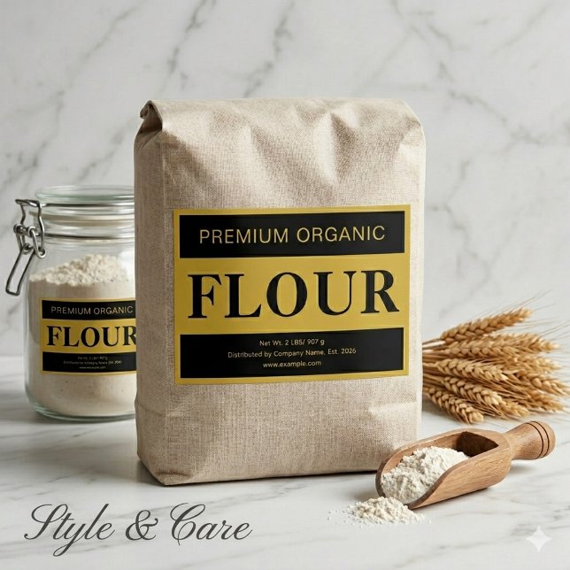 Kitchen Flour Label Custom Storage Sticker Lebensmitteletikett (Kitchen Flour Label Custom Storage Sticker)