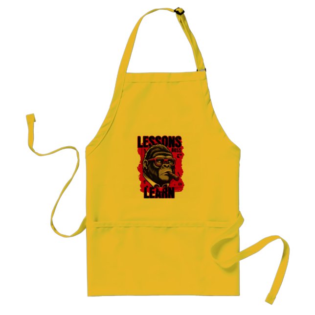 Kitchen Gorilla Boss Lessons Learn Apron  Schürze (Vorne)