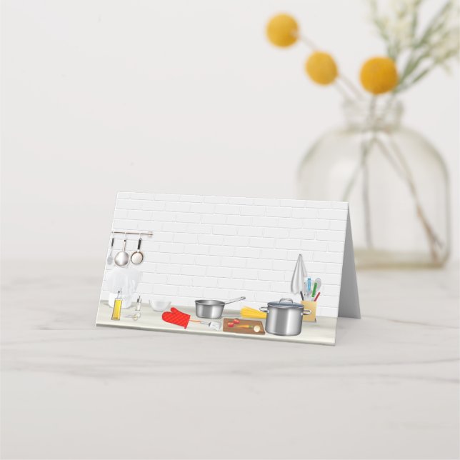 Kitchen Koch Kochen Party Platzkarte (Vorderseite)