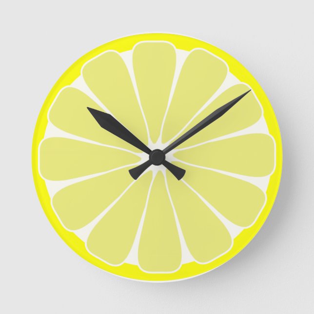 Kitchen Lemon Fruchtwand Uhrengeschenk Große Wanduhr (Vorderseite)