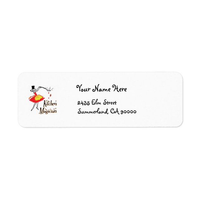 Kitchen Magician Retro Cook Address Labels (Vorne)